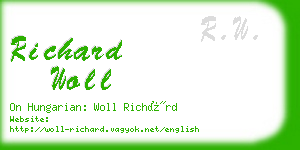 richard woll business card